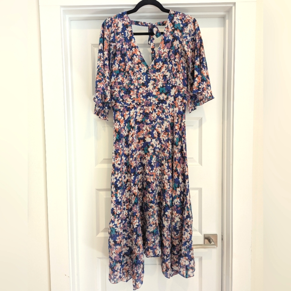Anthropology | Tracy Reese | Floral V-Neck Midi Dress